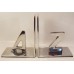 Custom Chrome Metal A to Z Bookends ideal for auto or cycle shop INDUSTRIAL LOOK   123307553031